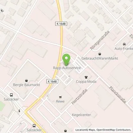 Standortübersicht der Tankstelle Rapp Autoservice GmbH in 71665 Vaihingen/Enz