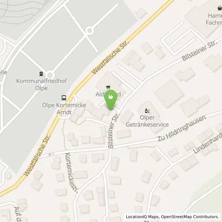Standortübersicht der Tankstelle T Olpe in 57462 Olpe