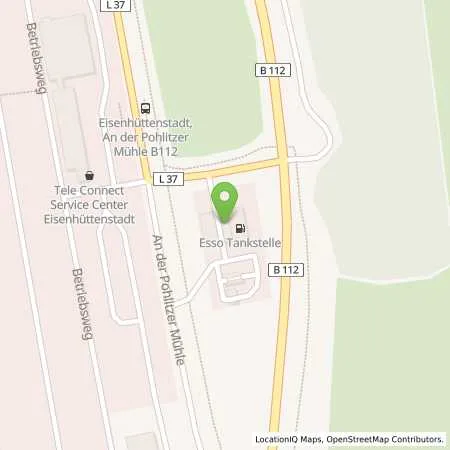 Standortübersicht der Tankstelle Esso Tankstelle in 15890 EISENHUETTENSTADT