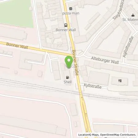 Standortübersicht der Tankstelle Shell Koeln Bonner Str. 98 in 50677 Koeln
