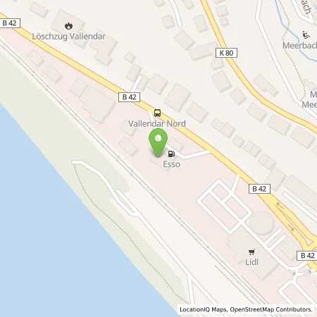 Standortübersicht der Tankstelle Esso Tankstelle in 56179 VALLENDAR