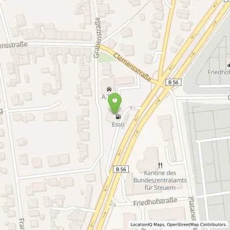 Standortübersicht der Tankstelle Esso Tankstelle in 53225 BONN