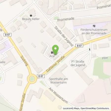 Standortübersicht der Tankstelle Aral Tankstelle in 04860 Torgau