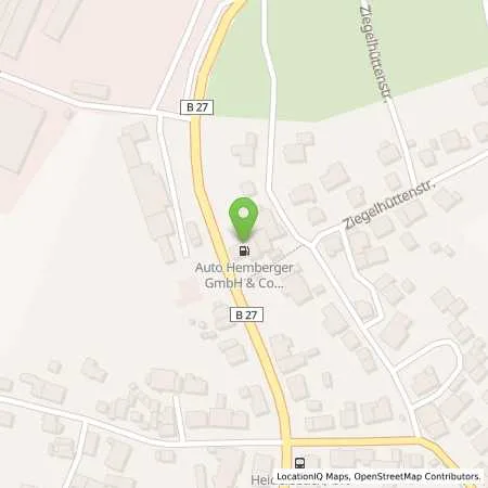 Standortübersicht der Tankstelle Auto Hemberger GmbH&Co.KG in 74838 Limbach (Heidersbach)