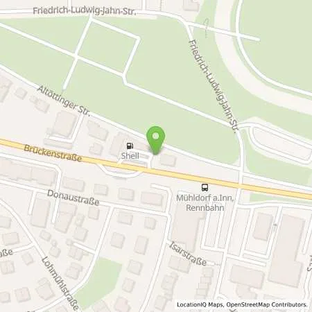 Standortübersicht der Tankstelle Shell Muehldorf Brückenstr. 65 in 84453 Muehldorf