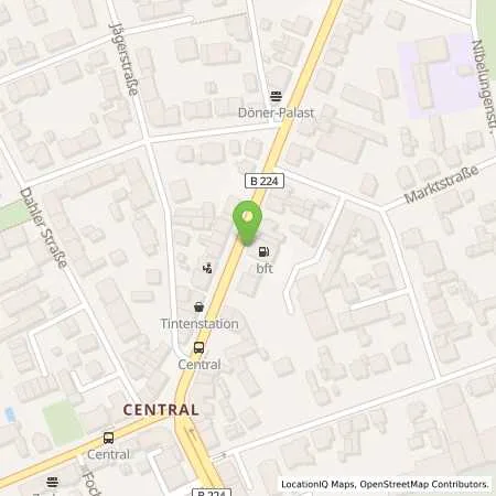 Standortübersicht der Tankstelle bft-Station Molkentin in 42653 Solingen