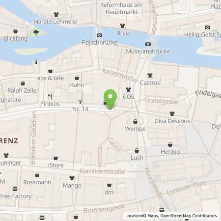 Standortübersicht der Tankstelle Esso Tankstelle in 90403 NUERNBERG