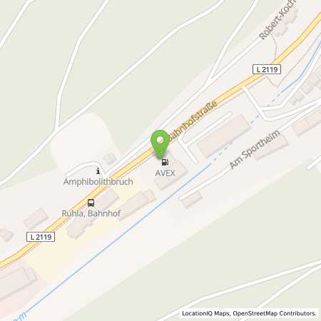 Standortübersicht der Benzin-Super-Diesel Tankstelle: AVEX Ruhla in 99842, Ruhla