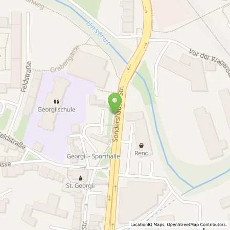 Standortübersicht der Tankstelle Honsel TS Mühlh. 2 in 99974 Mühlhausen