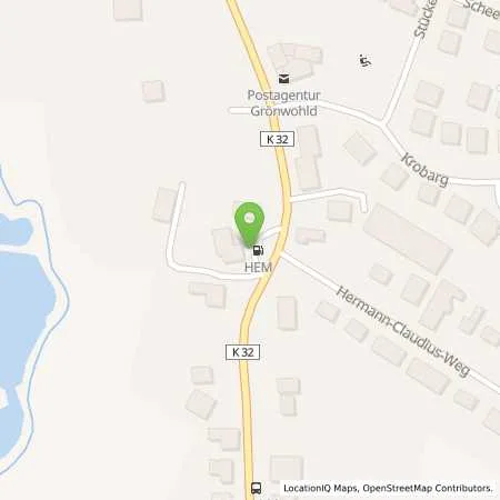 Standortübersicht der Tankstelle Grönwohld, Poststr. 21 in 22956 Grönwohld