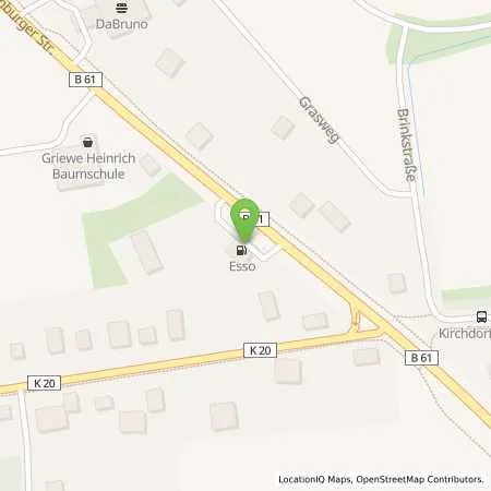 Standortübersicht der Tankstelle Esso Tankstelle in 27245 KIRCHDORF