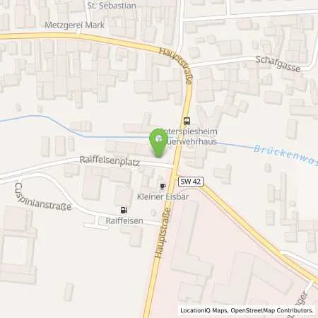 Standortübersicht der Tankstelle VR-Bank Gerolzhofen eG, Warenabteilung Unterspiesheim in 97509 Unterspiesheim