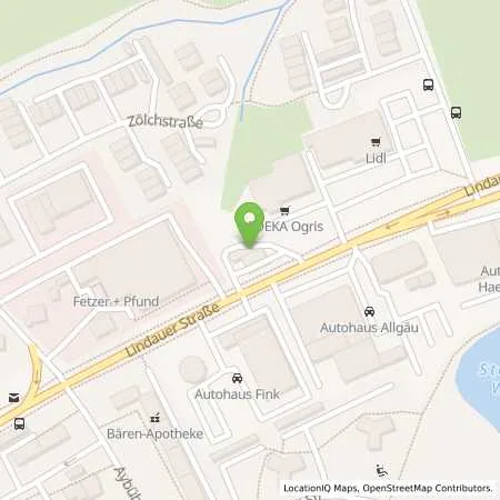 Standortübersicht der Tankstelle KEMPTEN - LINDAUER STR. 110 in 87439 Kempten