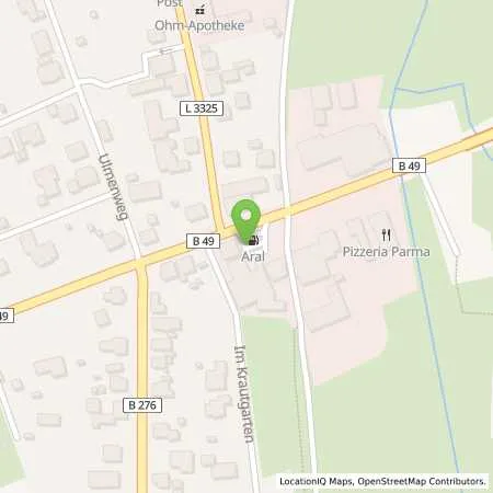 Standortübersicht der Tankstelle Aral Tankstelle in 35325 Mücke