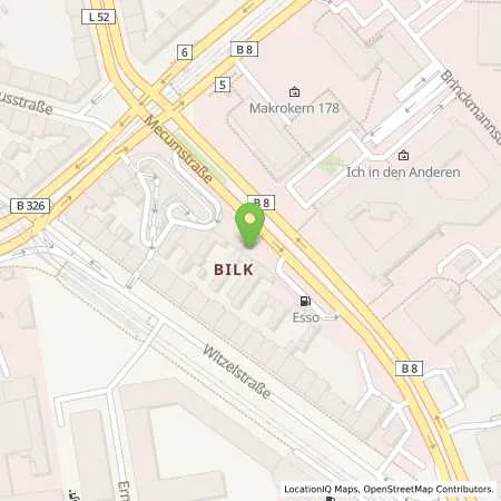 Standortübersicht der Tankstelle Esso Tankstelle in 40225 DUESSELDORF