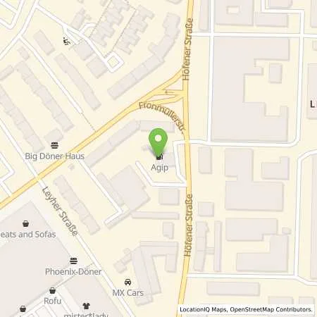 Standortübersicht der Tankstelle FUERTH - HOEFENER STRASSE 44 in 90763 Fuerth