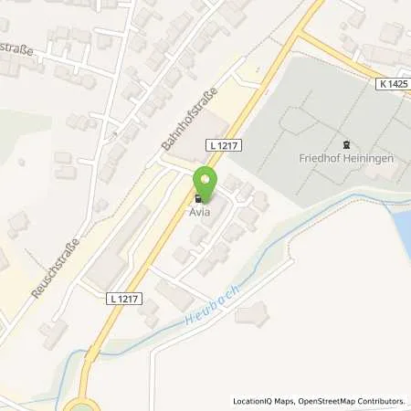 Standortübersicht der Tankstelle AVIA Tankstelle in 73092 Heiningen
