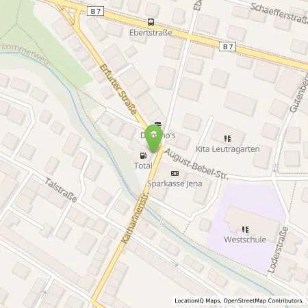 Standortübersicht der Tankstelle TotalEnergies Jena in 07743 Jena