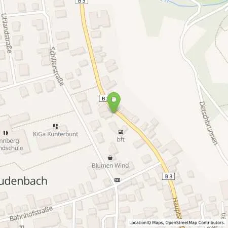 Standortübersicht der Tankstelle bft-Tankstelle in 69514 Laudenbach