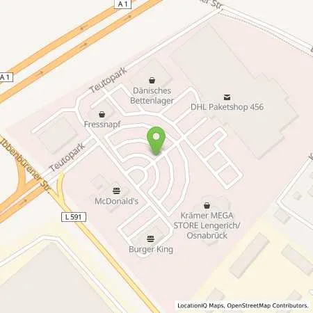 Standortübersicht der Tankstelle Shell Lengerich Teutopark 2b in 49525 Lengerich