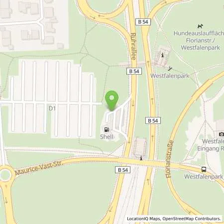 Standortübersicht der Tankstelle Shell Dortmund Ruhrallee 125 in 44139 Dortmund