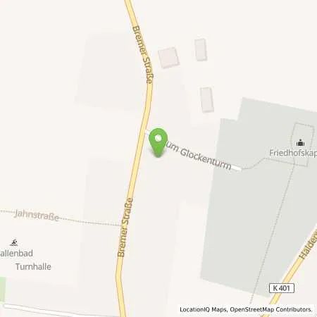 Standortübersicht der Tankstelle Tebben Automobile in 49163 Bohmte