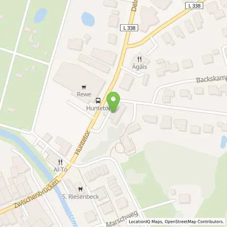 Standortübersicht der Tankstelle Wildeshausen, Huntetor 10 in 27793 Wildeshausen