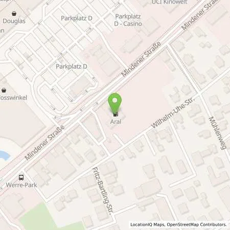 Standortübersicht der Tankstelle Aral Tankstelle in 32547 Bad Oeynhausen