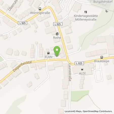 Standortübersicht der Tankstelle Elan Essen-Burgaltendorf in 45289 Essen (Burgaltendorf)