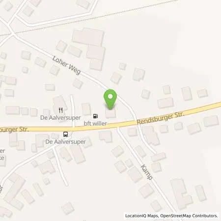 Standortübersicht der Tankstelle bft-willer Station 189 in 24787 Fockbek