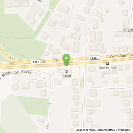 Standortübersicht der Tankstelle Shell Osnabrueck Wersener Str. 127 in 49090 Osnabrueck