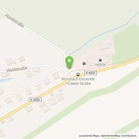 Standortübersicht der Tankstelle Hoelzle GmbH+Co.KG in 75394 Oberreichenbach (Wuerzbach)