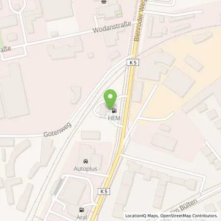 Standortübersicht der Tankstelle Braunschweig, Bültenweg 46 in 38106 Braunschweig