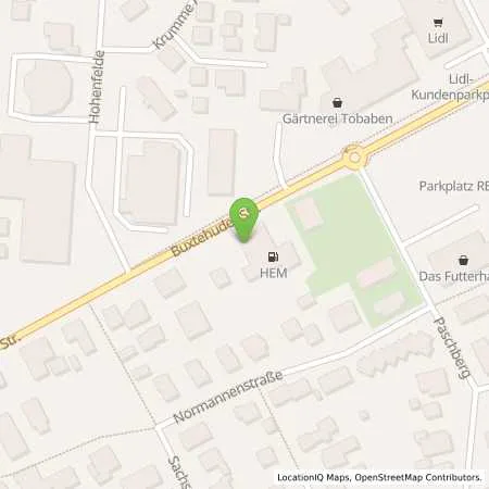 Standortübersicht der Tankstelle Harsefeld, Buxtehuder Str. 20 in 21698 Harsefeld