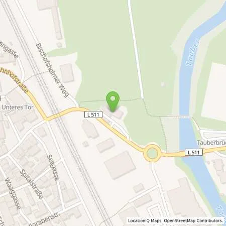 Standortübersicht der Tankstelle Tankcenter Herm Lauda in 97922 Lauda