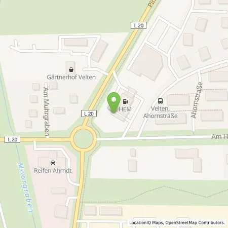 Standortübersicht der Tankstelle Velten, Ahornstr. 1 in 16727 Velten