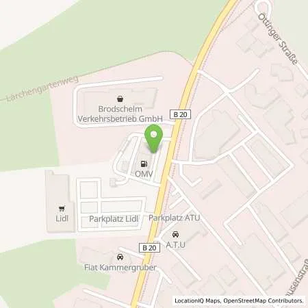 Standortübersicht der Tankstelle Burghausen Burgkirchener Strasse 14 in 84489 Burghausen