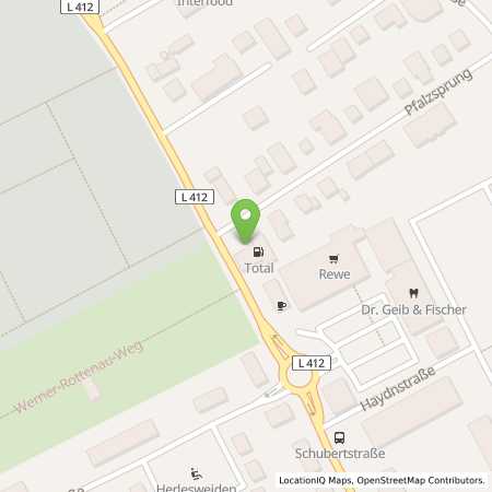 Standortübersicht der Benzin-Super-Diesel Tankstelle: TotalEnergies Bad Kreuznach in 55543, Bad Kreuznach