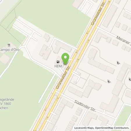 Standortübersicht der Tankstelle München, Grünwalder Str. 112 in 81547 München