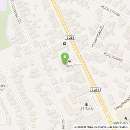 Standortübersicht der Tankstelle Esso Tankstelle in 29221 CELLE