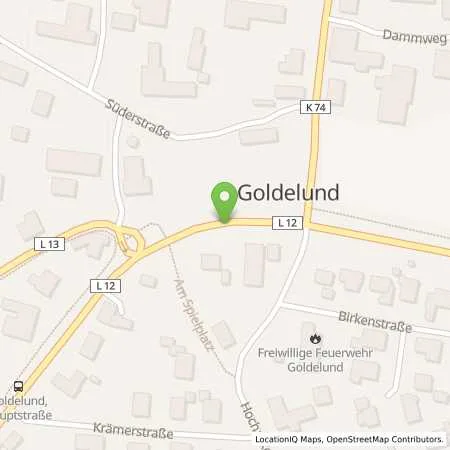 Standortübersicht der Tankstelle OPEL Martensen in 25862 Goldelund