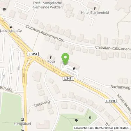 Standortübersicht der Tankstelle Shell Wetzlar Frankfurter Str. 95 in 35578 Wetzlar