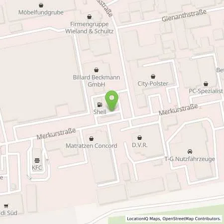 Standortübersicht der Tankstelle Shell Kaiserslautern Merkurstr. 20 in 67663 Kaiserslautern
