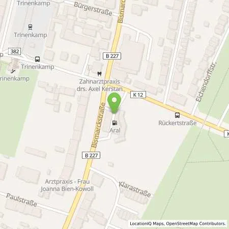 Standortübersicht der Tankstelle Aral Tankstelle in 45889 Gelsenkirchen