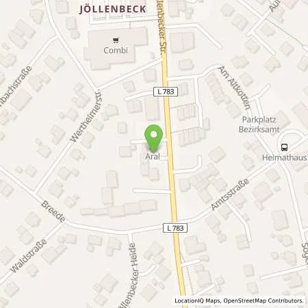 Standortübersicht der Tankstelle Aral Tankstelle in 33739 Bielefeld
