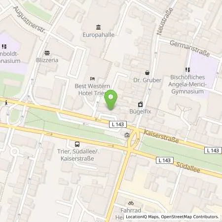 Standortübersicht der Tankstelle Esso Tankstelle in 54290 TRIER