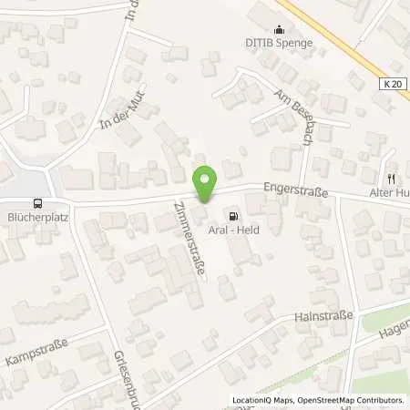 Standortübersicht der Tankstelle Aral Tankstelle in 32139 Spenge
