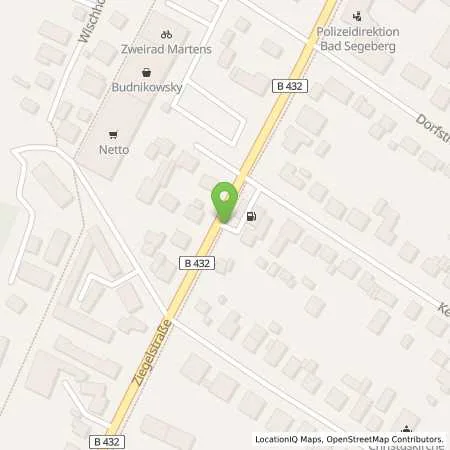 Standortübersicht der Tankstelle Shell Bad Segeberg Ziegelstr. 100 in 23795 Bad Segeberg