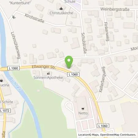 Standortübersicht der Tankstelle AVIA Tankstelle in 74424 Bühlertann