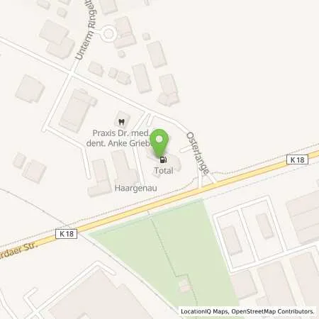 Standortübersicht der Tankstelle TotalEnergies Elxleben in 99189 Elxleben